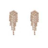 Korean Diamond Tassel Full Diamond Simple Fashion Ladies Earrings sku image 1