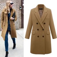 New Plus Size Women's Mid-length Woolen Coat main image 6