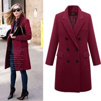 New Plus Size Women's Mid-length Woolen Coat main image 7