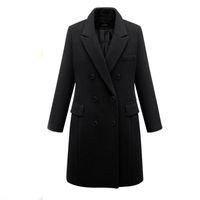 New Plus Size Women's Mid-length Woolen Coat sku image 7