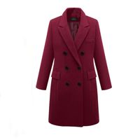 New Plus Size Women's Mid-length Woolen Coat sku image 11