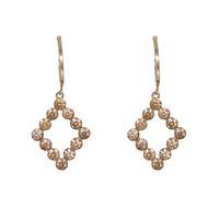 Korean New Fashion Wild Full Diamond Geometric Diamond Artificial Crystal Earrings main image 6