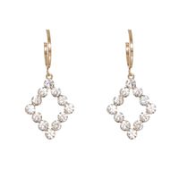 Korean New Fashion Wild Full Diamond Geometric Diamond Artificial Crystal Earrings main image 5