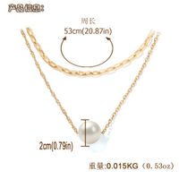 New Double C  Pearl  Necklace  Wholesale main image 6