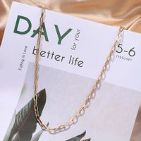 New Simple U-shaped Bamboo Lock Necklace For Women Wholesale main image 3