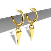 Simple  Geometric  Exaggerated Copper Long Triangle Earrings main image 4