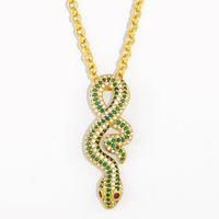 New Fashion Sweater Chain Exaggeration Snake Copper Pendant Necklace For Women main image 2