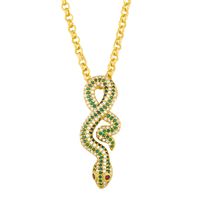 New Fashion Sweater Chain Exaggeration Snake Copper Pendant Necklace For Women main image 3