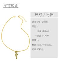 New Fashion Sweater Chain Exaggeration Snake Copper Pendant Necklace For Women main image 6