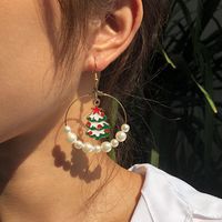 Christmas New  Bell Snowman Hat  Fun  Fashion Alloy Earrings main image 6