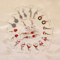Christmas New  Bell Snowman Hat  Fun  Fashion Alloy Earrings main image 4