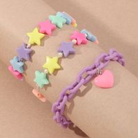 Wholesale Sweet Lovely Resin Love Heart-shaped Bracelet For Women main image 3