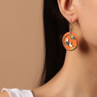 Chinese Style Fashion Ancient Ethnic Style Traditional Oil Drop Korean New Niche Moon Palace Rabbit Earrings main image 2
