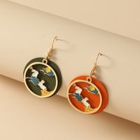 Chinese Style Fashion Ancient Ethnic Style Traditional Oil Drop Korean New Niche Moon Palace Rabbit Earrings main image 3