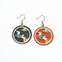 Chinese Style Fashion Ancient Ethnic Style Traditional Oil Drop Korean New Niche Moon Palace Rabbit Earrings main image 5