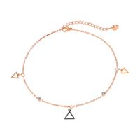 Bracelet De Cheville En Acier Titane Triangle Creux Géométrique Simple De Corée main image 1