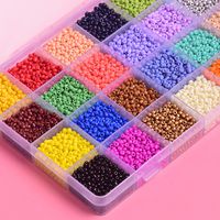 Acrylic Beads Plastic Round Beads Candy Color Straight Holes Loose Beads Jewelry  Wholesale main image 5