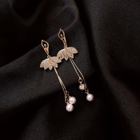 S925 Silver Needle Korean Simple Wild Ballet Girls Long Alloy Earrings main image 6