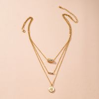 New Simple Multi-layer Human  Necklace main image 1