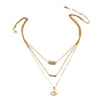 New Simple Multi-layer Human  Necklace main image 6