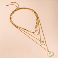 Fashion Alloy  Retro Simple Three-piece Clavicle Necklace main image 3