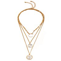Fashion Alloy  Retro Simple Three-piece Clavicle Necklace main image 6