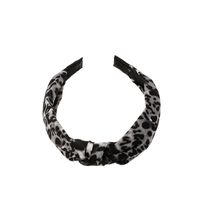 Korean Wide-brimmed Leopard Print Cross Headband main image 6