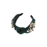 New Fabric Inlaid Ccb Beads Inlaid Pearl  Wide-brimmed Bow Tie  Headband main image 6