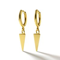 Simple  Geometric  Exaggerated Copper Long Triangle Earrings sku image 1