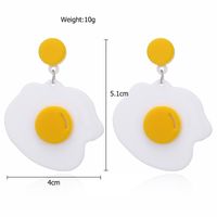 Exaggerated Acrylic Parrot Cat Avocado Tape Egg Match Jellyfish Blade Cigarette Butt Flamingo Earrings sku image 6