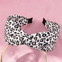 Korean Wide-brimmed Leopard Print Cross Headband sku image 8