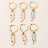 Fashion Women's Color Lightning Earrings Set Wholesale sku image 1