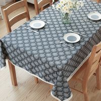Cotton Linen Simple Gray Ing Tree Multifunctional Refrigerator Washing Machine Cover Cloth Table Cloth Table Cloth main image 3