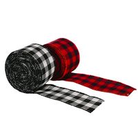 Lattice Ribbon Red And Black Black And White Tie Tree Decoration Wholesale main image 3