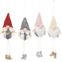 Knitted Hat Hanging Legs Forest Old Man Pendant Creative Faceless Doll Tree Ornaments main image 3