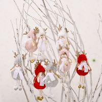 Christmas Decoration Supplies Plush Antlers Girl Pendant Creative New Plush Pendant main image 5
