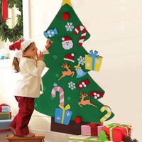 Decoraciones Navideñas Para Niños Rompecabezas Hecho A Mano Diy Fieltro Árbol De Navidad main image 1