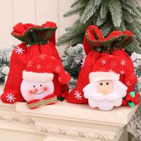Décorations De Noël Sac Cadeau En Trois Dimensions Pour Enfants Poche Portable À Impression Rétro main image 5