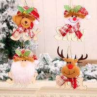 New Christmas Wooden Alphabet Dolls Small Pendant Christmas Tree Pendant Decorations main image 3