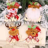 New Christmas Wooden Alphabet Dolls Small Pendant Christmas Tree Pendant Decorations main image 4