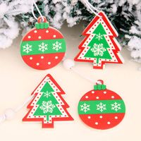 Hot Selling Fashion Christmas Ball Christmas Tree Wooden Pendant Painted Wholesale main image 4