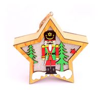 Walnut Soldier Wooden Luminous Pendant Scene Decoration Christmas Tree Small Pendant main image 6