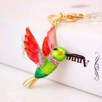 Creative Cute Woodpecker Keychain Bird Key Chain Animal Metal Pendant main image 2