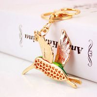Creative Cute Woodpecker Keychain Bird Key Chain Animal Metal Pendant main image 5