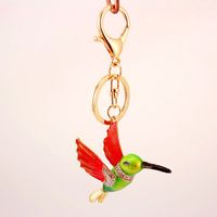 Creative Cute Woodpecker Keychain Bird Key Chain Animal Metal Pendant main image 6