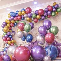Luft Schwimmend Rund Latex Ballon Dekoration Party Layout 5 Zoll Metallballon main image 1