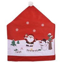 Christmas Decorations Creative Non-woven Old Man Snowman Chair Cover sku image 1