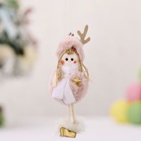 Christmas Decoration Supplies Plush Antlers Girl Pendant Creative New Plush Pendant sku image 3