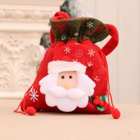 Christmas Ornaments Children's Three-dimensional Gift Bag Retro Printing Portable Pocket sku image 1