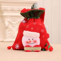 Christmas Ornaments Children's Three-dimensional Gift Bag Retro Printing Portable Pocket sku image 2